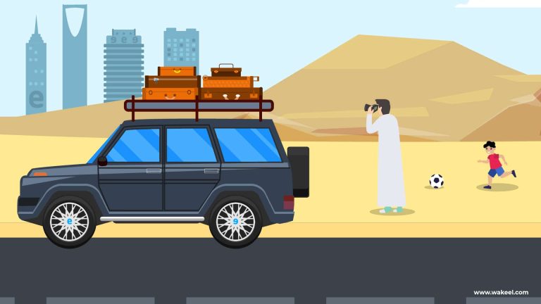 Car ready for a road trip in Saudi