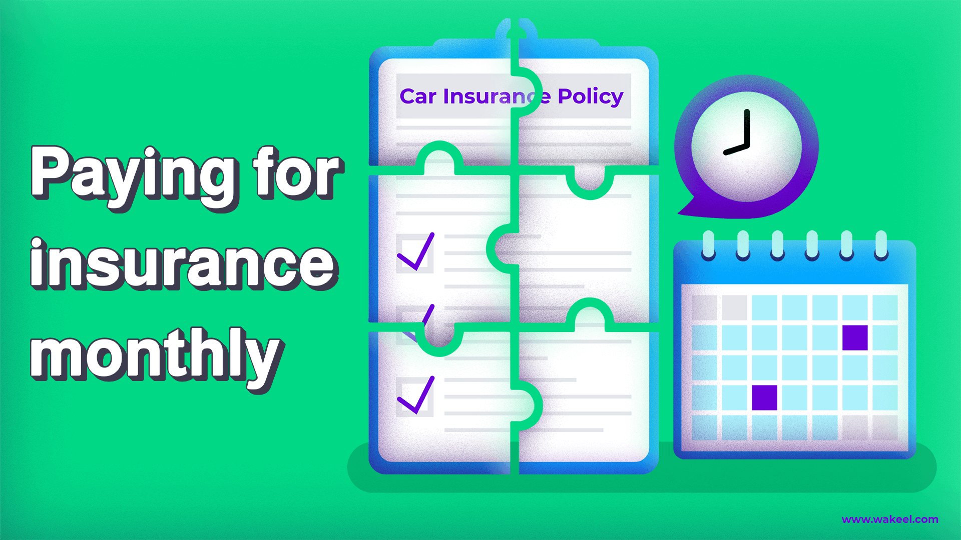 Buying car insurance policies in installments.